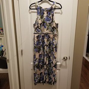 Tommy Hilfiger Women's Pink and Blue Sleeveless Dress in Size 16